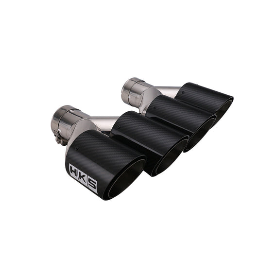 Universal Carbon Fiber Exhaust Tip Dual Pipe ID:2.5 63mm OD:3.5 89mm Glossy