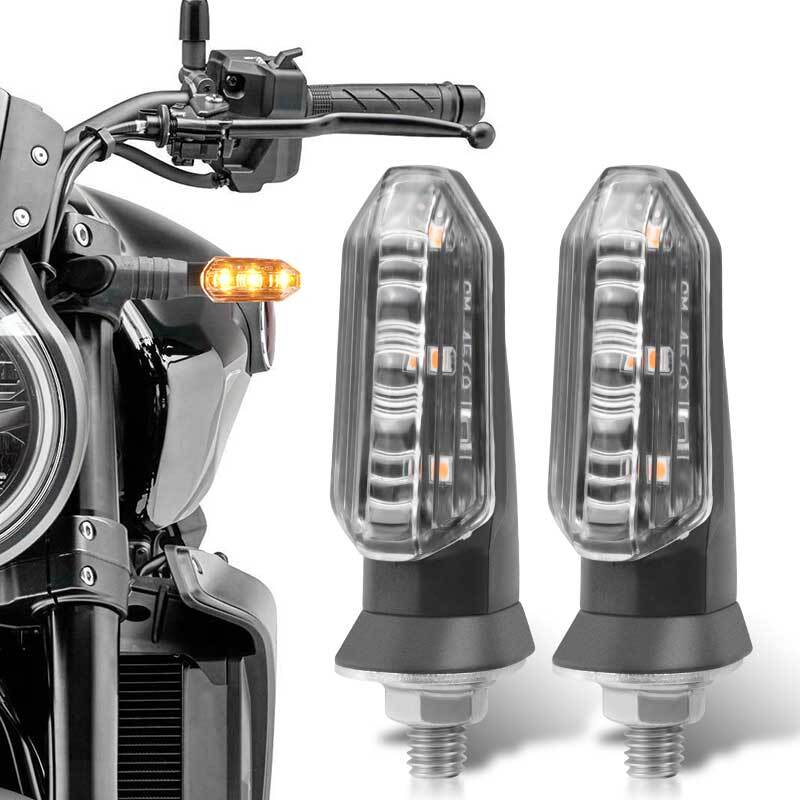 Motorcycle LED Turn Signal Blinker Light Indicator Clear Amber for Honda for Yamaha
