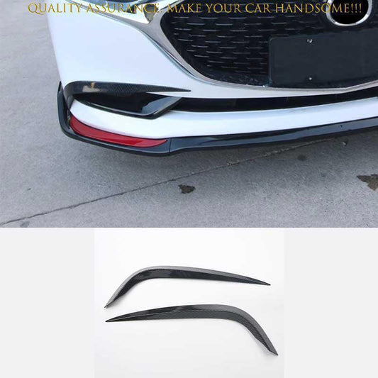 for Mazda 3 Axela 19-23 Carbon Fiber Style Front Fog Light Eyelid Moulding Trim