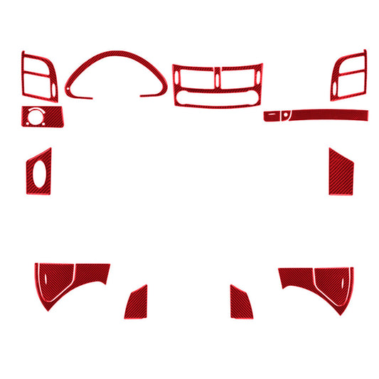 15x Carbon Fiber Interior Full Kit Cover Trim for Mercedes-Benz E-Class W211