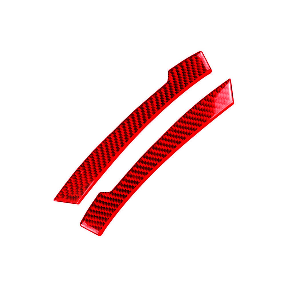 Red Carbon Fiber Rear Taillights eyebrows Cover Trim For Rogue 2014-2016 v