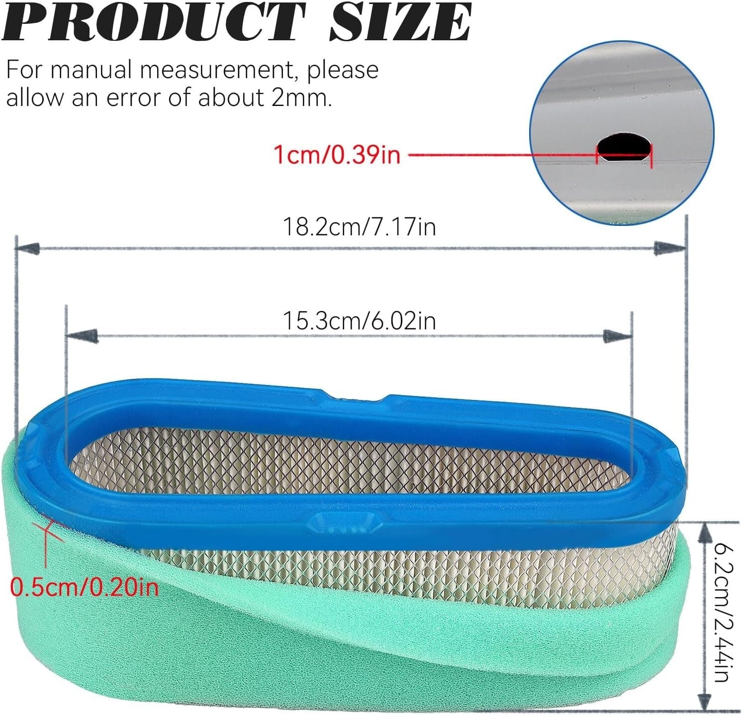 493910 691667Air Filter for BS 198702 198707 257702/TORO 70041,8-25 70080,10-32