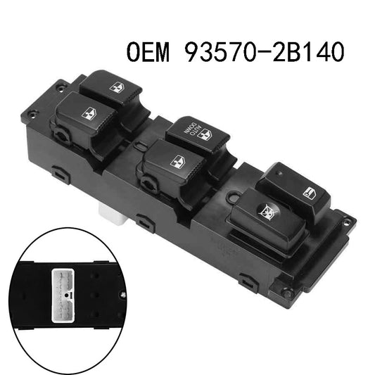 for Hyundai Santa Fe 2007-2011 Left Master Power Window Switch 93570-2B140 BLACK