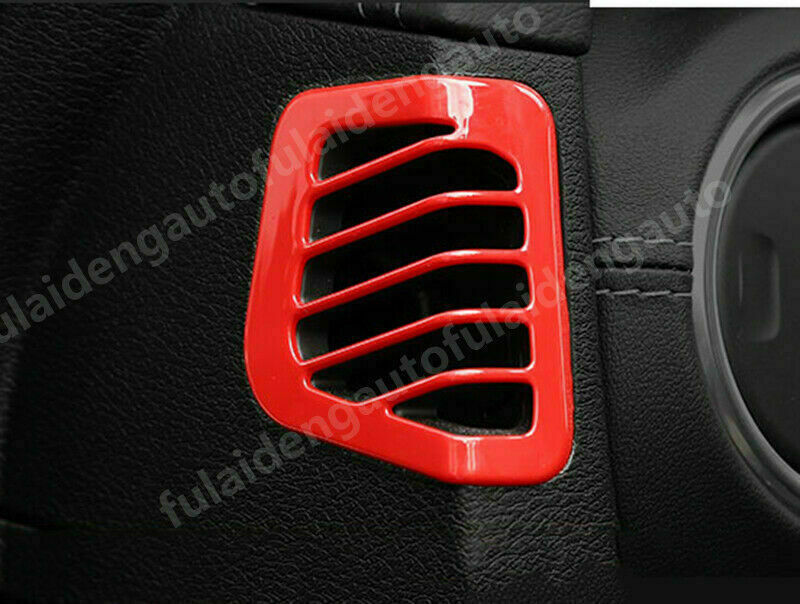 Red Interior LR Side Air Vent Outlet Cover Trim for Jeep for Wrangler JL 2018-2021