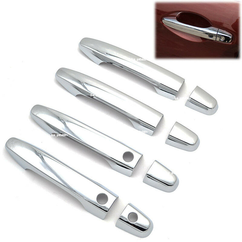Chrome Door Handle Cover Trim W/ for Smart Key Cutout Kit for Honda for CR-V 2012-2016