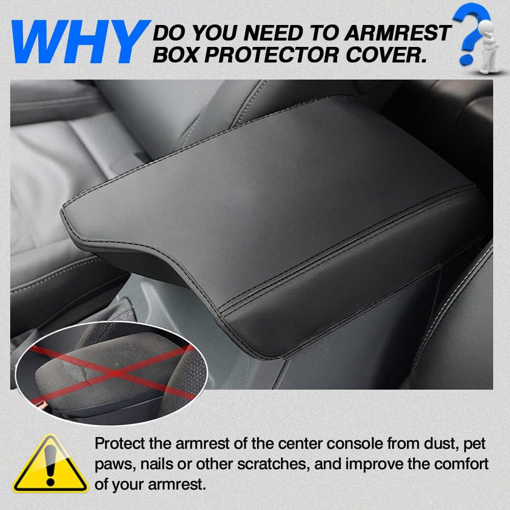 Leather-covered center console and armrest protector for 2019-2023 Ranger. n