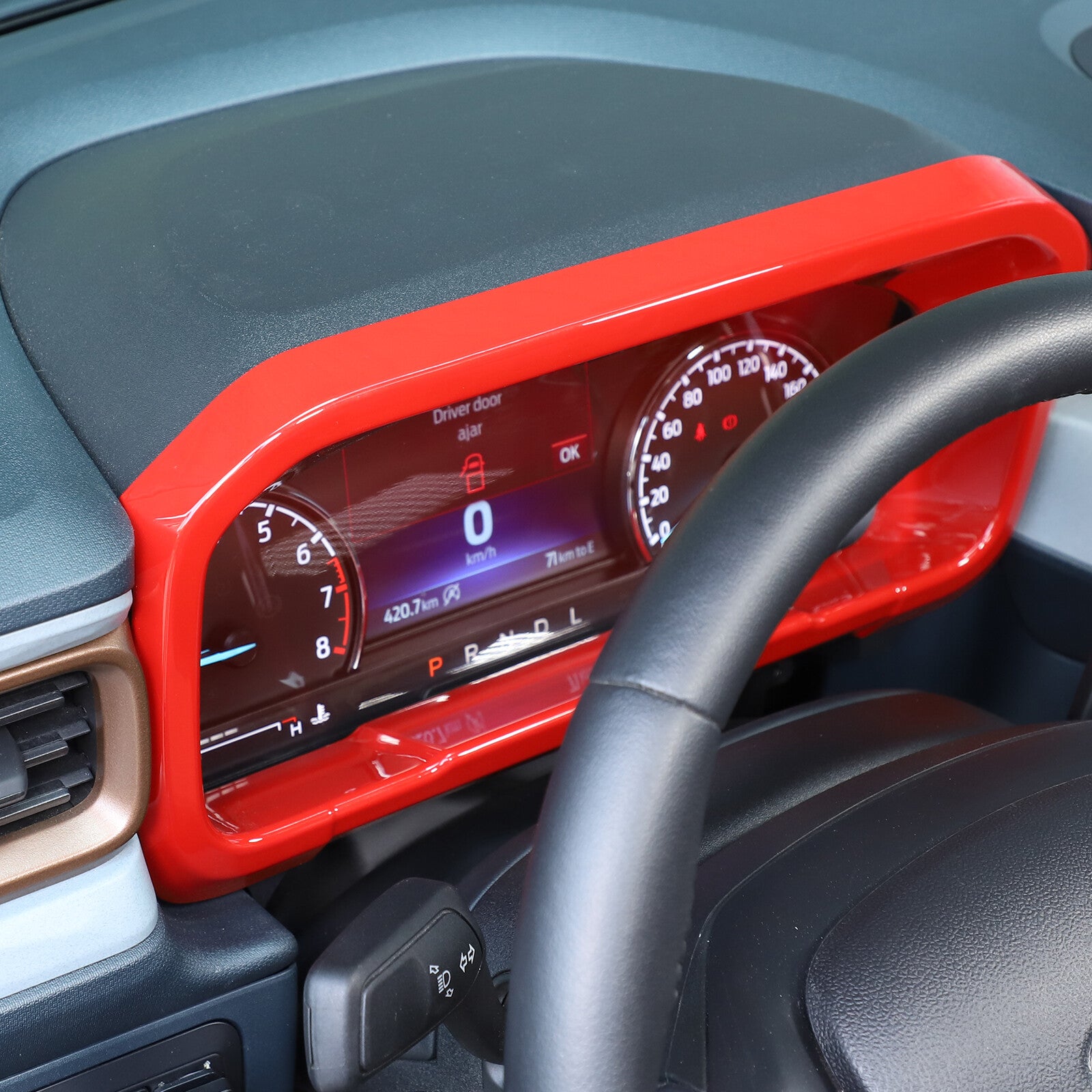 Carbon fiber ABS door handle decorative cover suitable for Maverick 2022-2023- v