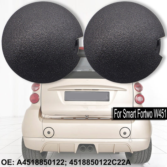 Pair Front Rear Tow Hook Cover Car Bumper Towing Cap for Smart Fortwo W451 07-14