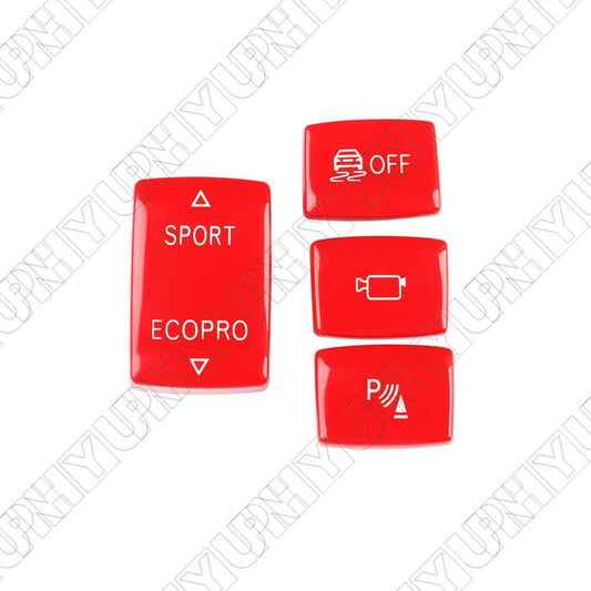 4× Red Gear Shift Button Cover Sticker for BMW 1 2 3 4 Series F20 F22 F30 F32 Q