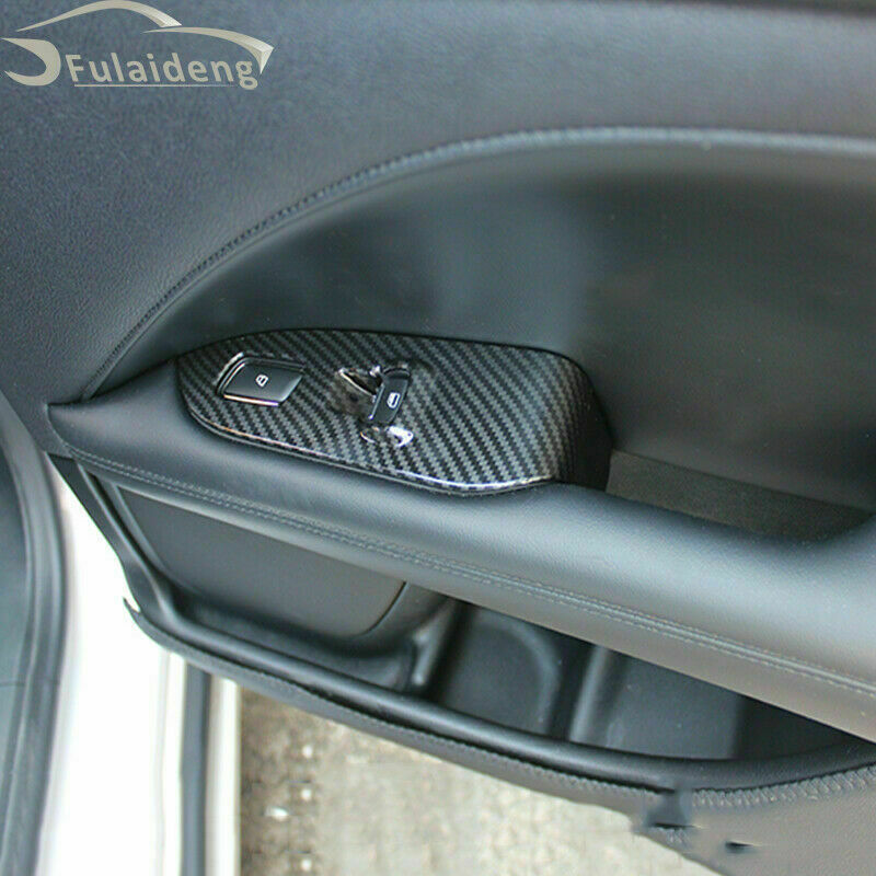for Lincoln MKZ 2017-2020 Carbon Fiber Look Window Lift Switch Button Panel Trim