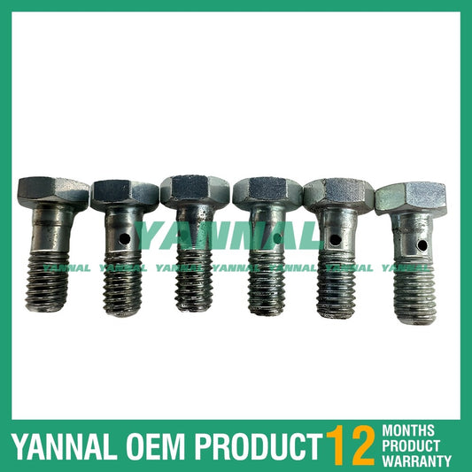6-Piece Pack 6D102 Ling Injection Screws for Engine Parts -