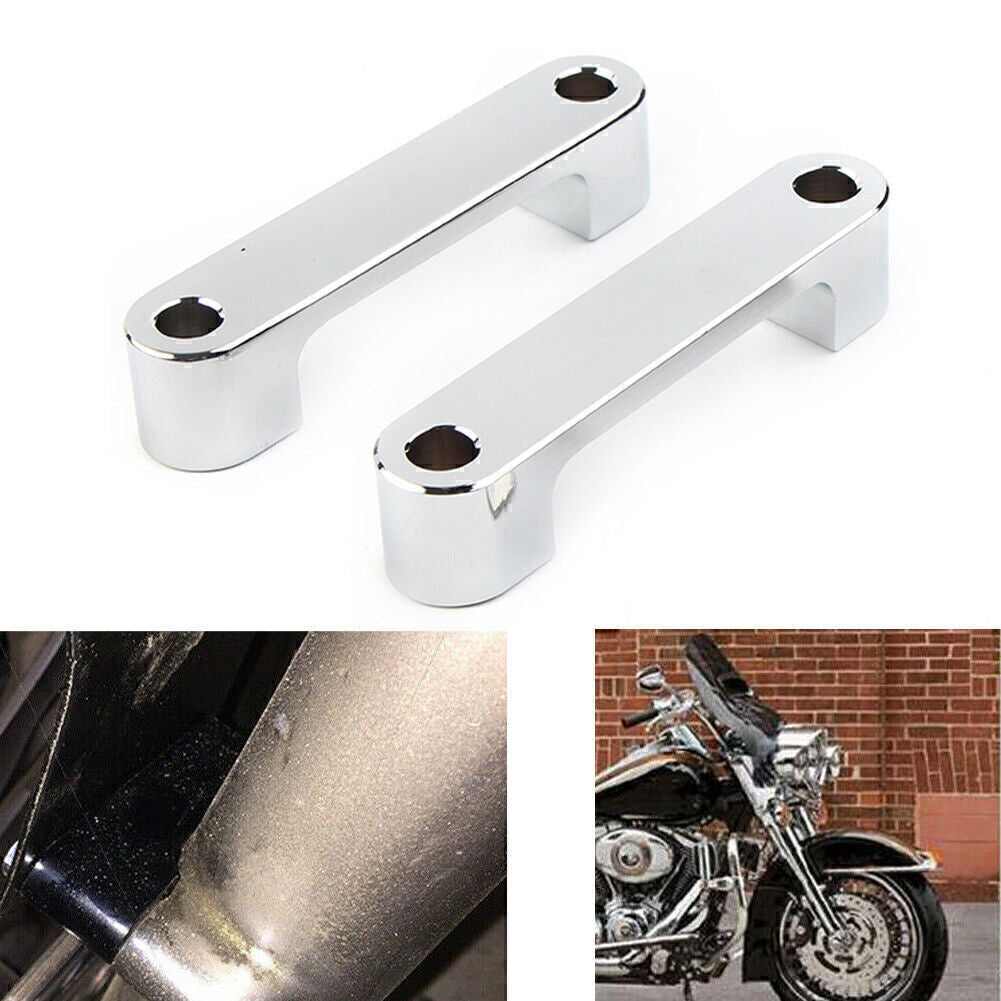 Silver Wrap Front Fender Brackets Spacers 30 Inch Fit for Harley Touring 1996-2013 Q