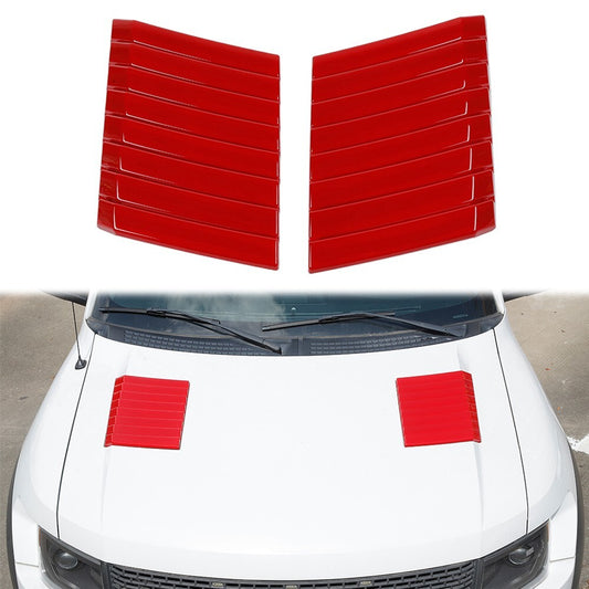 Carbon Fiber Hood Engine Air Vent Outlet Cover Trim Bezels  for ford  F150 2009-14
