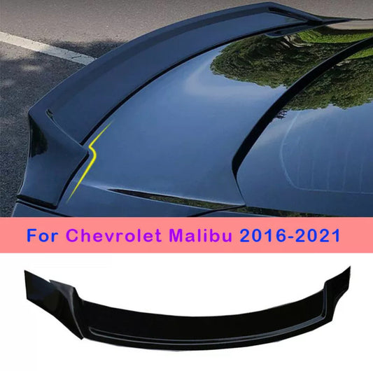 for Chevrolet Malibu 2018-2022 ABS Gloss Black Rear Trunk Spoiler Tail Wing Lip