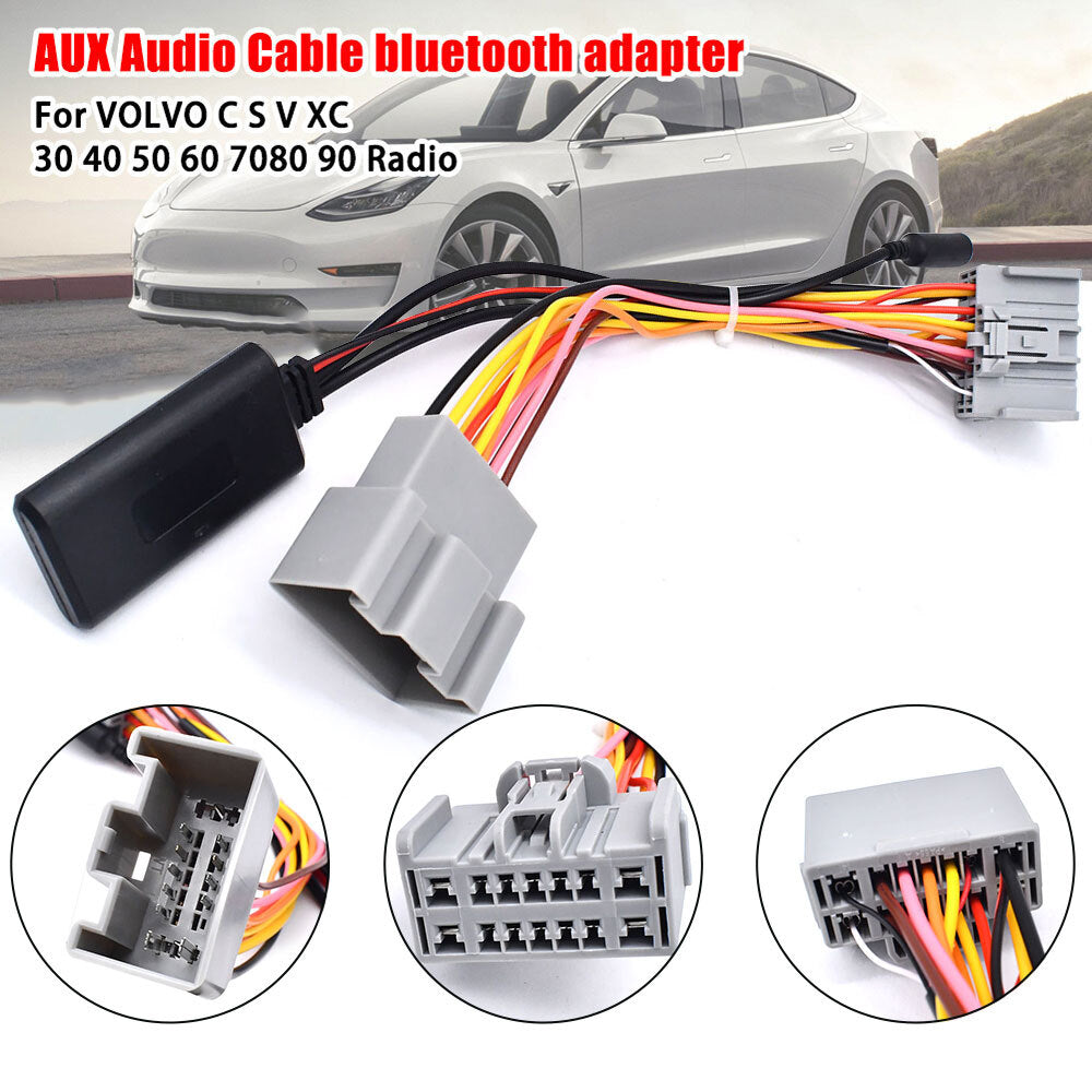 Bluetooth module AUX-IN audio cable adapter microphone for Volvo S60 S80 V50 V70 cars n