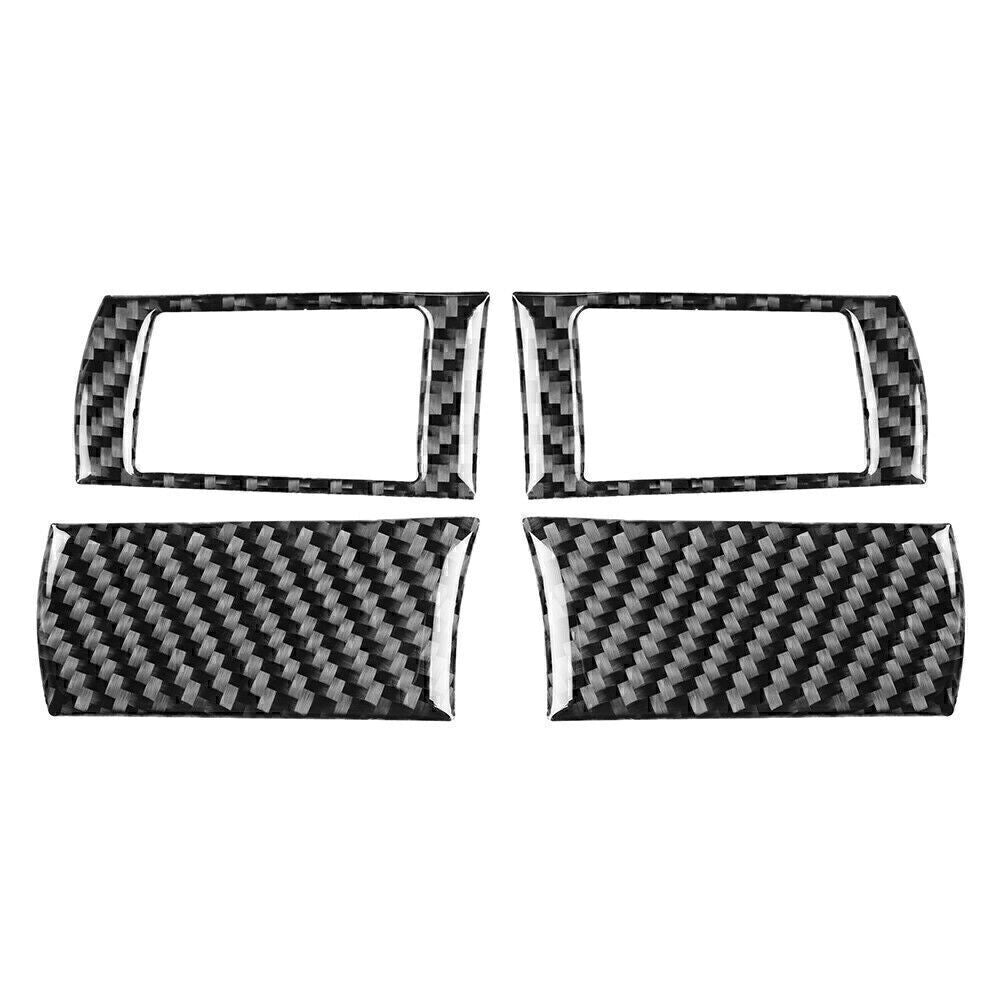 4 Pcs Steering Wheel Button Cover Trim Carbon Fiber for Dodge for Challenger 2008-10