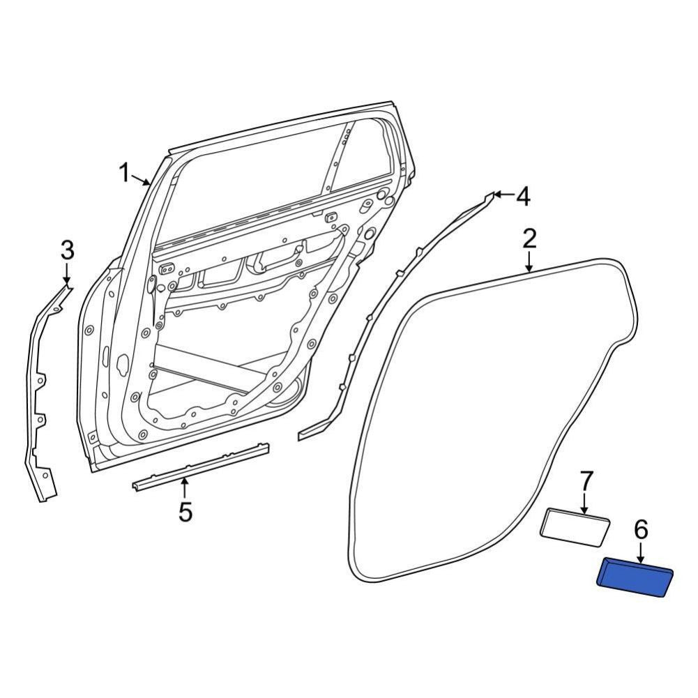 2236903106 Rear Door Rear Absorber for Mercedes-Benz S W223