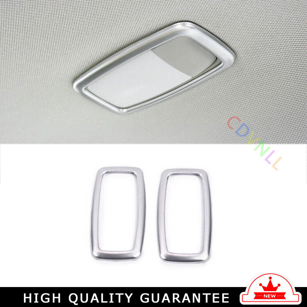 Rear Reading Lamp Frame Cover Trim Fit for Nissan Murano 2015-2021 Silver Steel