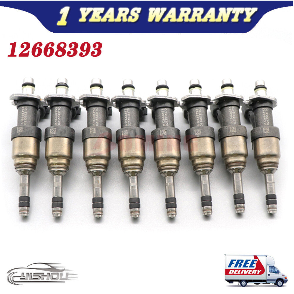 12668393 SET (8) Fuel Injectors Fits 2014-2018 for Chevy for GMC for Cadillac Camaro SS 6.2L