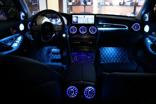 F&B 64 color Illuminated led Air Vent purifier for Mercedes W205 C & GLC 15-20 v