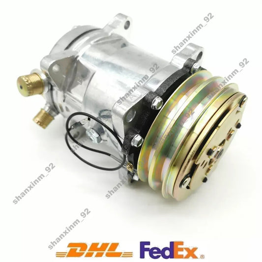 V5 A/C Compressor 72107511 For Holland MH2.6 MH3.6 MH4.6 Kobelco Excavator