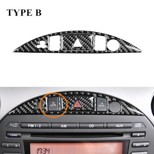 4Pcs Carbon Fiber Dsahboard Air Vent Outlet Cover Trim for Mazda CX-9 2016-2022 v