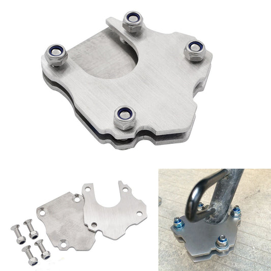Universal Stainless Steel Side Kickstand Stand Extension Plate For Motorcycle Q