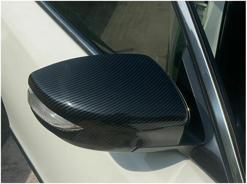 for Nissan Teana Altima 13-2018 Carbon Fiber Rear View Side Mirror Cover Trim 2X