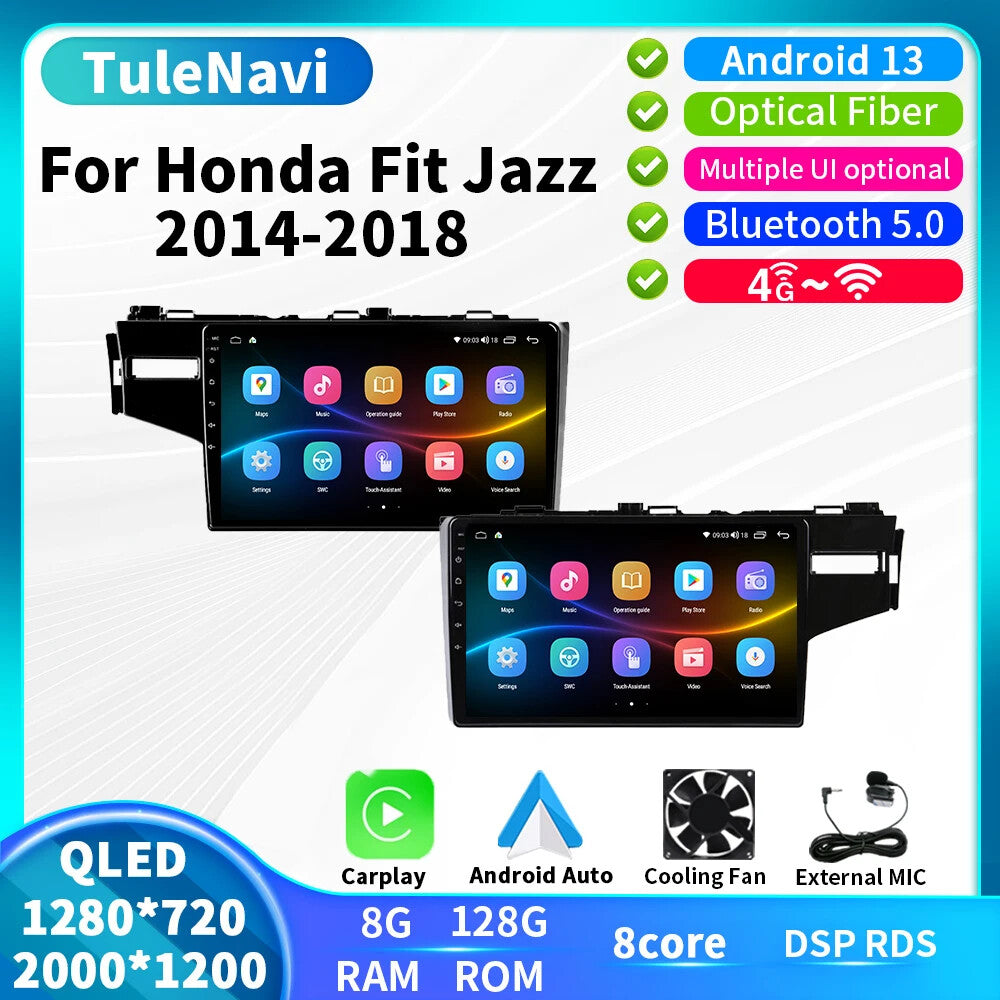 for Honda Fit Jazz 2014-2018 CarPlay Car Radio GPS Multimedia Player Auto Screen