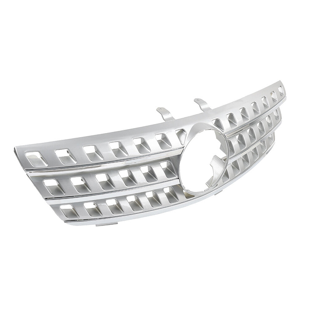 Front Bumper Radiator Hood Grille Silver for Benz ML Class W164 2005-2008
