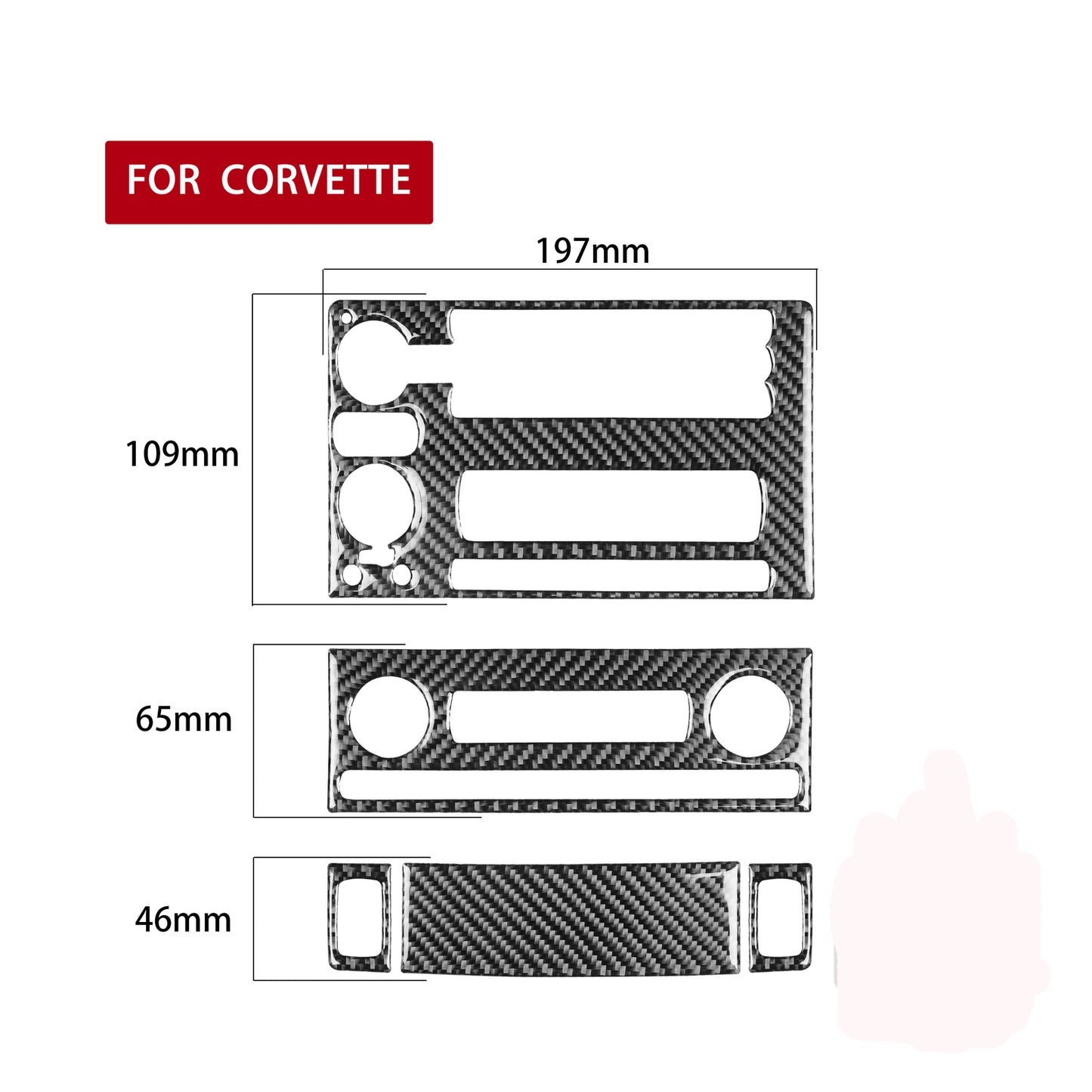 Carbon Fiber Navigation Surround Cover Trim For Silverado/tahoe/ for sierra 2007-2014 v