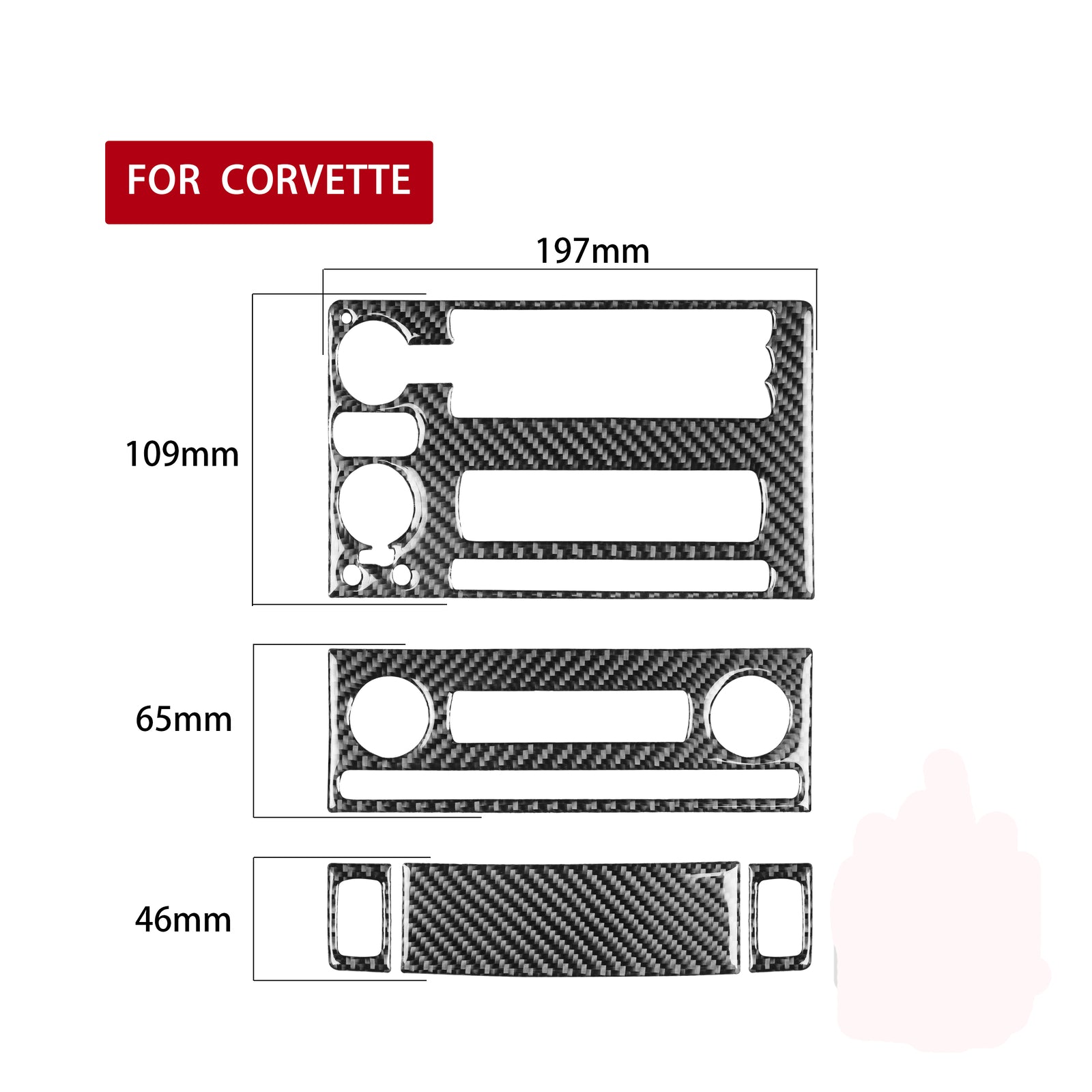 Carbon Fiber Navigation Surround Cover Trim For Silverado/tahoe/ for sierra 2007-2014 v