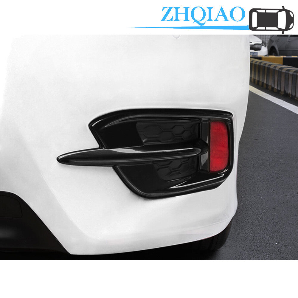2pcs ABS Black Rear Fog Light Lamp Cover Trim Fit for 2016-2020 for HONDA for Civic 10th