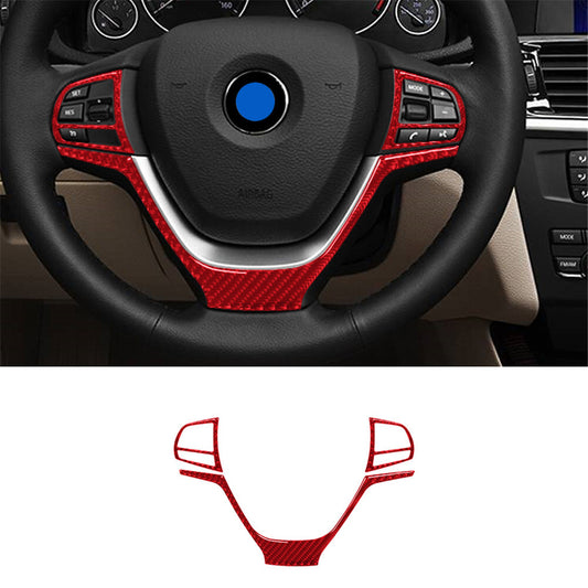 6X Red Carbon Fiber Steering Wheel Cover Trim for Lexus RC300 350 200T 2015-2020 v