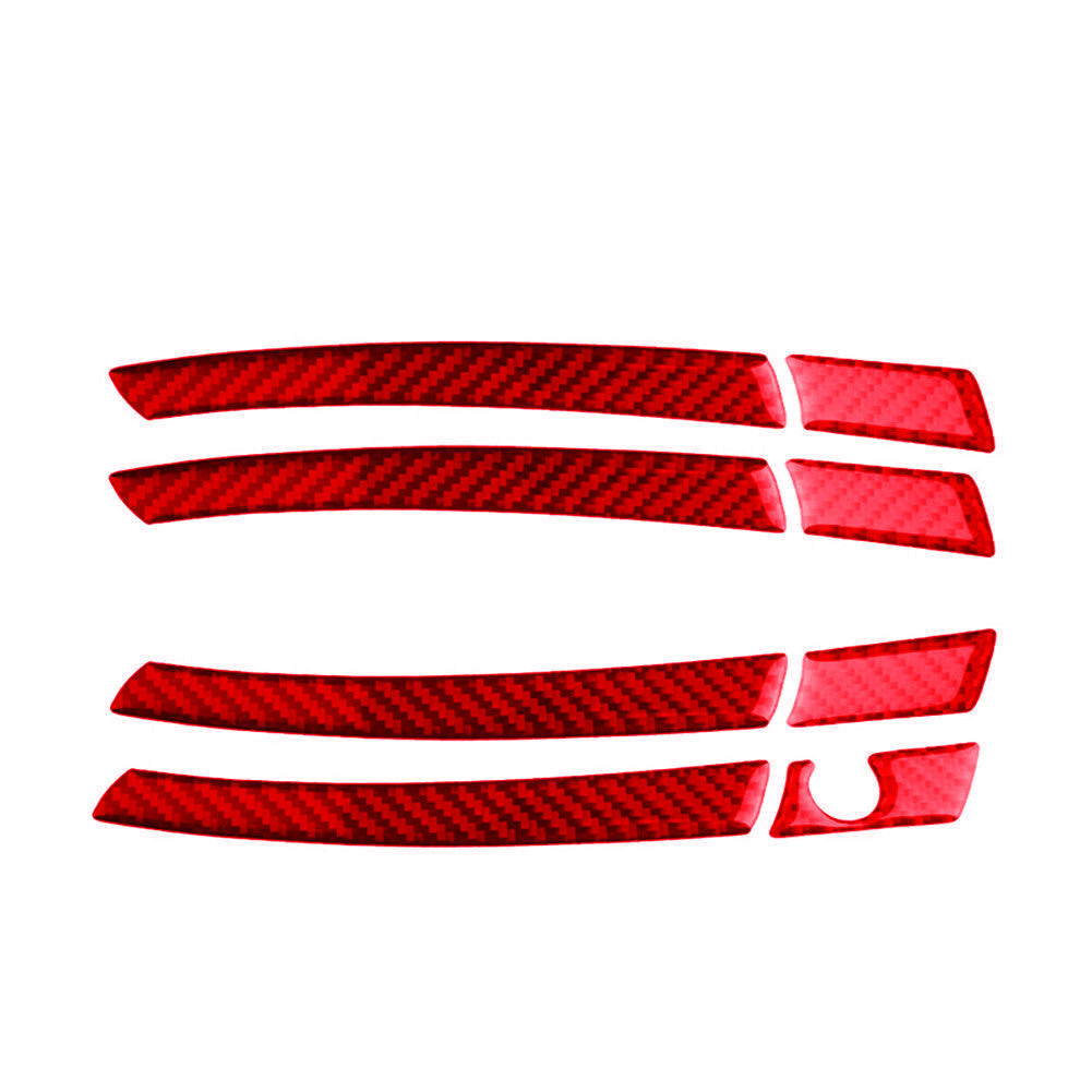 Red Carbon Fiber Door Buckle Trim for Mercedes-Benz C Class W204 2007-2014