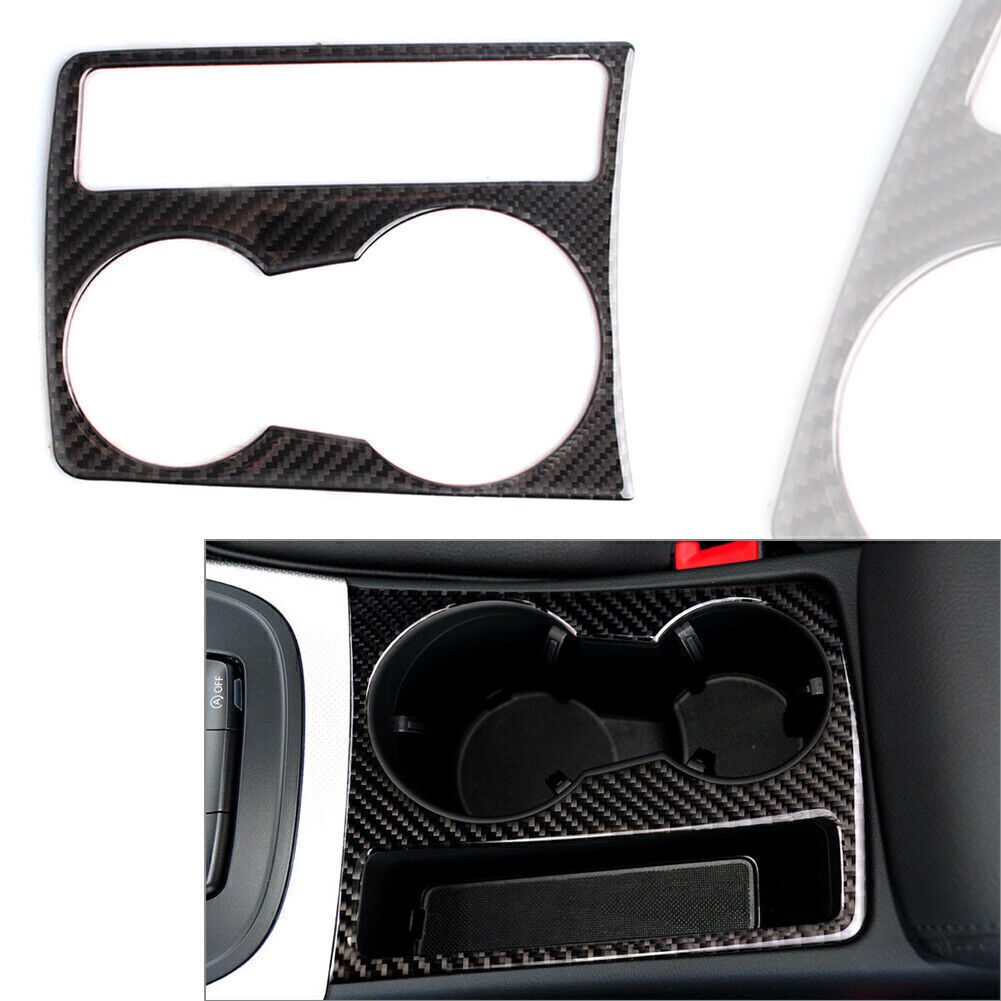 Interior Cup Holder Panel Frame Cover Trim for Audi A4 B8 A5 09-16 Carbon Fiber