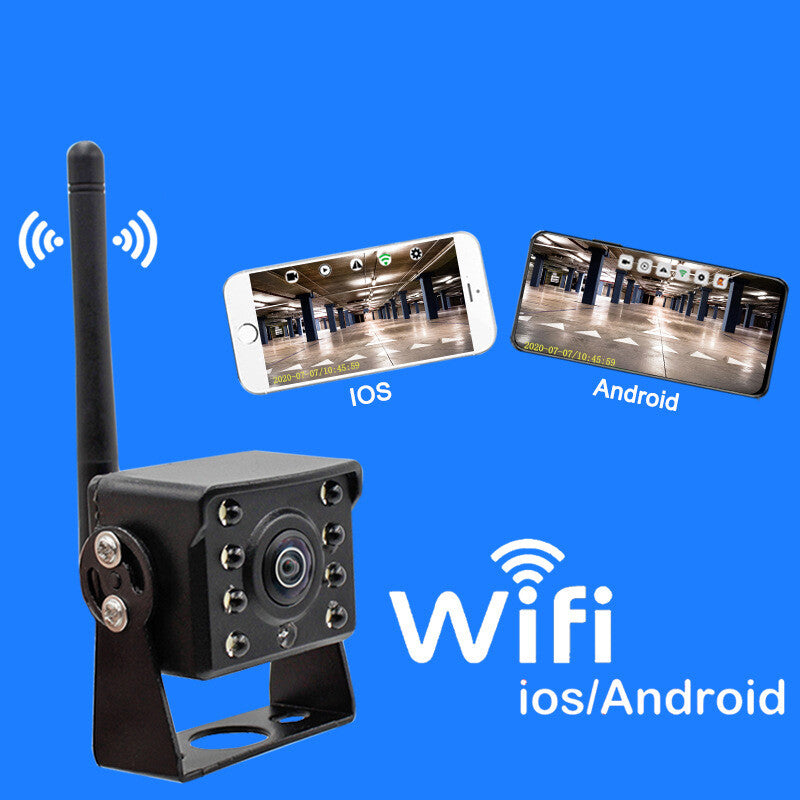 12-36V WiFi wireless bus rearview camera backup reverse compatibility with Android and iOS phones - n