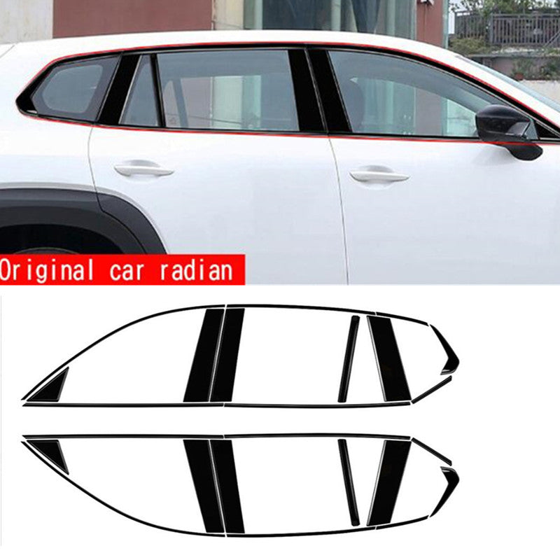 for Mazda CX50 CX-50 23-2025 Gloss Black Car Window Moulding Pillar Column Trim n