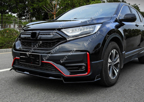 for Honda CR-V CRV 2020-2022 BlackRed Front Bumper Fog Lamp Moulding Cover Trim