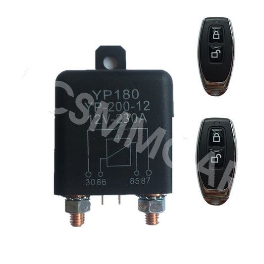 Car Battery Disconnect Isolator Cut-Off Kill Switch W/Dual Remote Control Trim