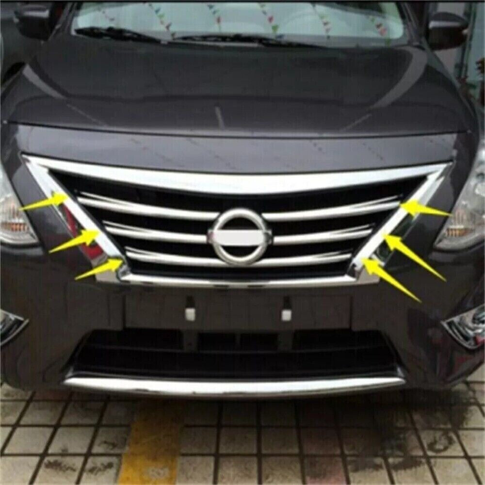 Chrome Front Grille Grill Cover Trim For VERSA SEDAN 2015-2018 Parts New n