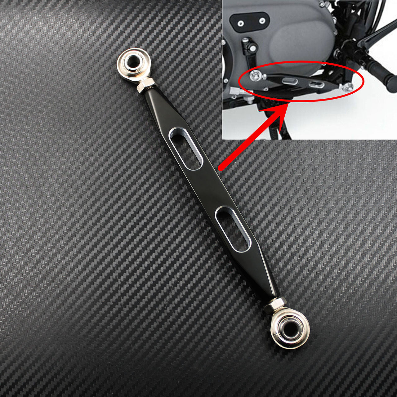 Motorcycle Shift Linkage CNC Gear Shift lever 220mm Fit for Harley sportster 883