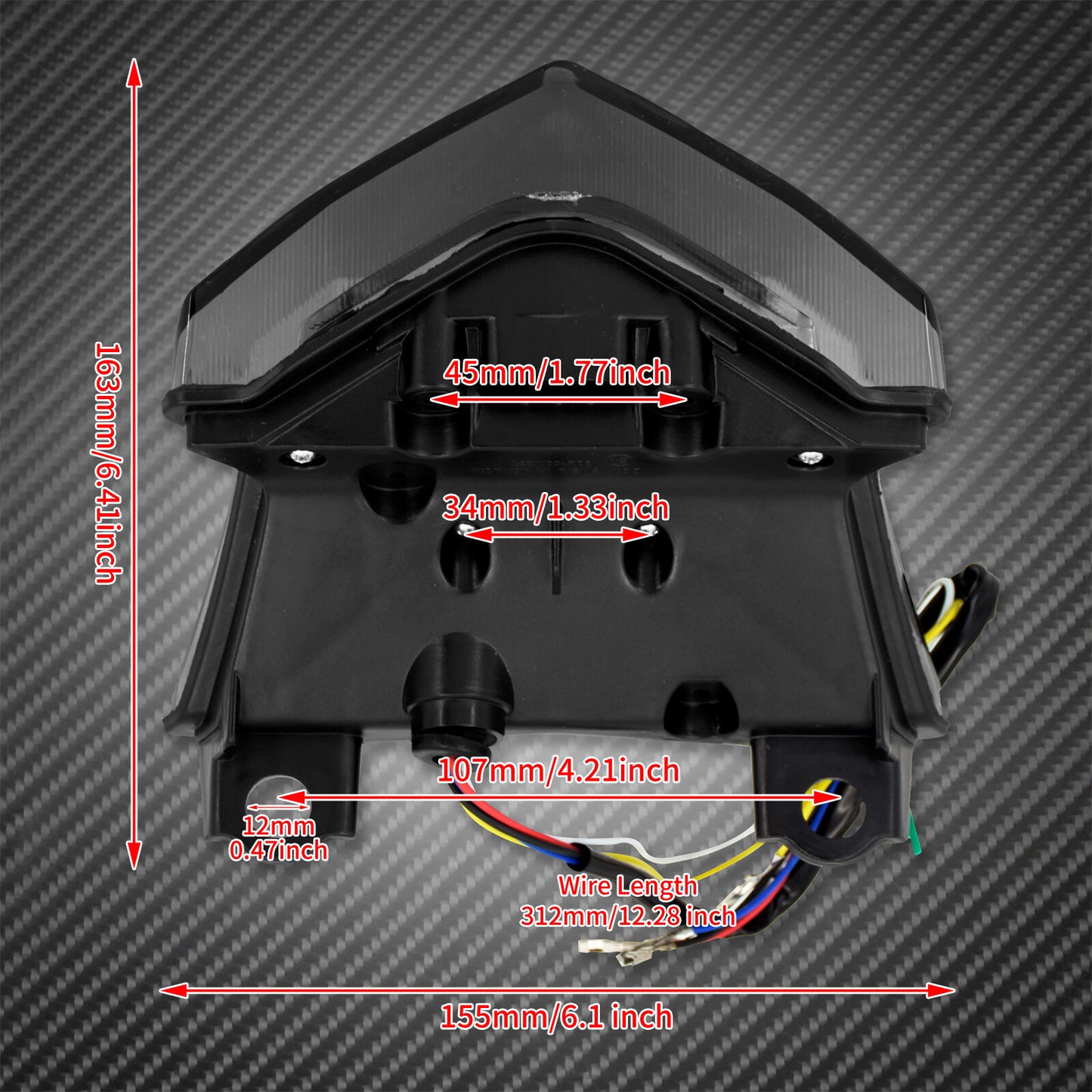 Motorcycle Rear LED Brake Turn Signal Taillight Fit for KAWASAKI Z900/ABS 17-23