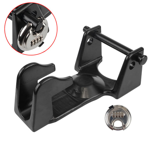 TL-50 Gooseneck Hitch Lock W/Combination Lock RVs Livestock Hauler Trailer Black Q