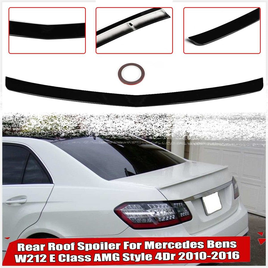 Rear Trunk Spoiler Lip Gloss Black for Mercedes for Benz W212 E-Class AMG 2010-2016 Q