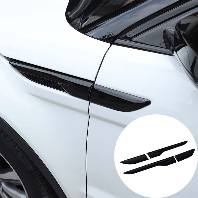 4Pcs Black Carbon Fiber Exterior Door Handle Cover Trim For Model X- v