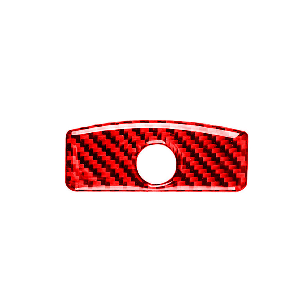 6x Red Steering Wheel Buttons Panel Trim Cover Carbon Fiber for Jaguar XF 09-011 v
