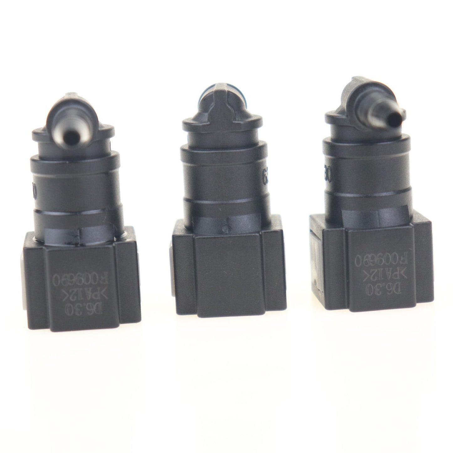 3-Piece Elbow 90-Degree Nylon Fuel Line Quick-Connect Release Hose 6.30mm SAE 1/8