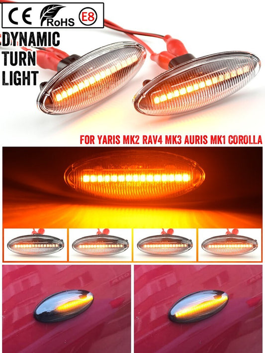 Dynamic Side Marker Turn Light for Toyota Yaris RAV4 Auris for COROLLA 2006-2009