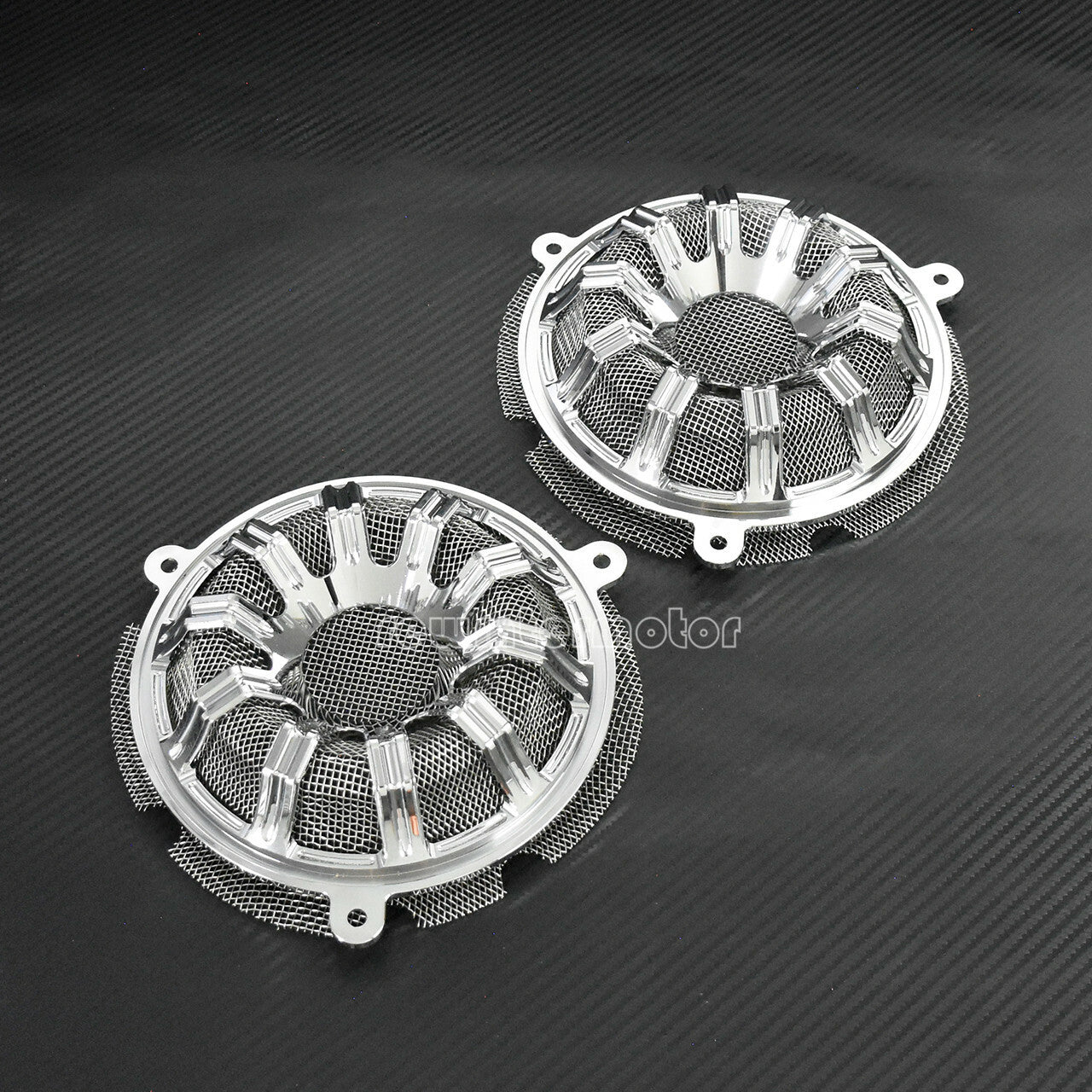 Chrome Front Speaker Grill Masks Cover Fit for Harley Touring Glide 2014-2023 Q